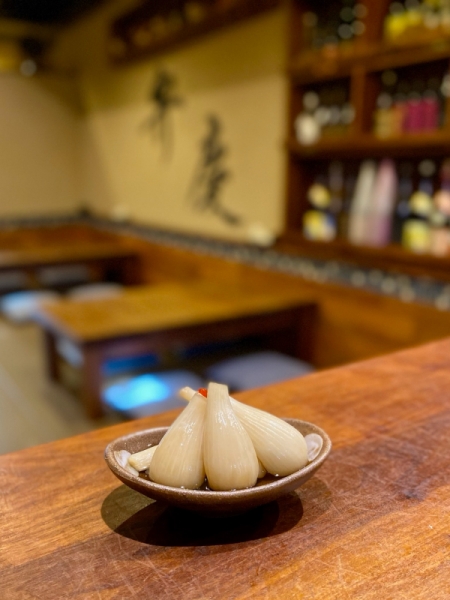 自家製らっきょうの甘酢漬け、食べ頃になりました｜豊田市三河豊田 居酒屋「味のみ処 弁慶」