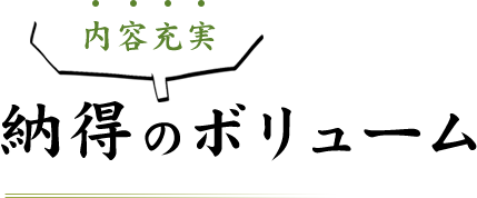 内容充実納得のボリューム